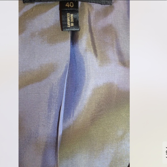 Vintage ESCADA Women Mandarin Collar Blazer Jacket Sz 40 Wool Germany Black - Picture 2 of 10